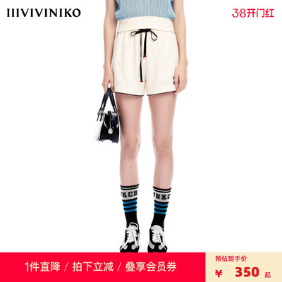 IIIVIVINIKO2023夏新品抽绳运动感裤子女M320828363D