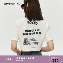 【设计师品牌】IIIVIVINIKO夏季简约衬衫上衣女翻领少年感