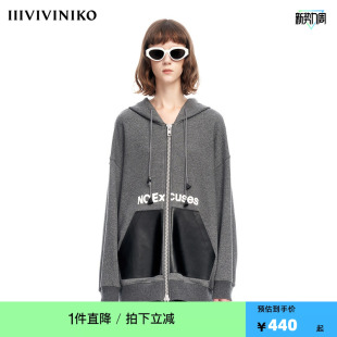 PLUS小众设计一手长连帽卫衣开衫 VVNK JANE