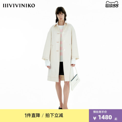【进口面料】IIIVIVINIKO春季新款大廓形风衣女B510901106A