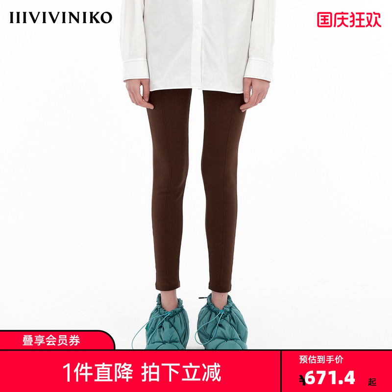 IIIVIVINIKO“日本”美拉德紧身针织打底裤子女C338023641A