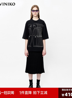 【设计师款】秋冬新品「JEN UMAN系列」短袖印花T恤女J330556305B