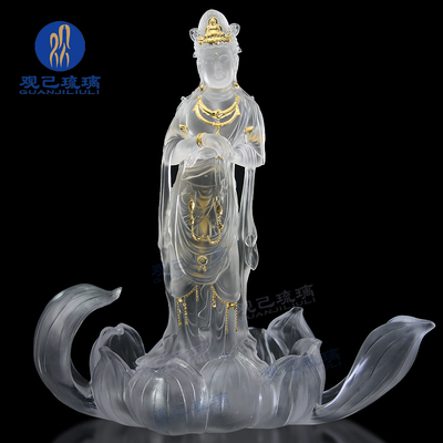 观己琉璃不肯去观音菩萨佛像摆件