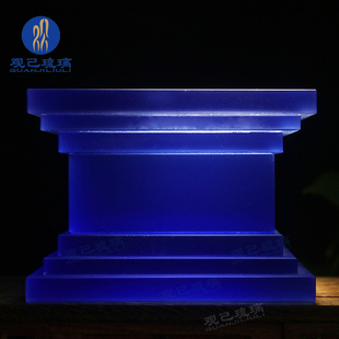 七色琉璃须弥座琉璃金刚底座佛座七色琉璃佛像财神底座佛台观音座