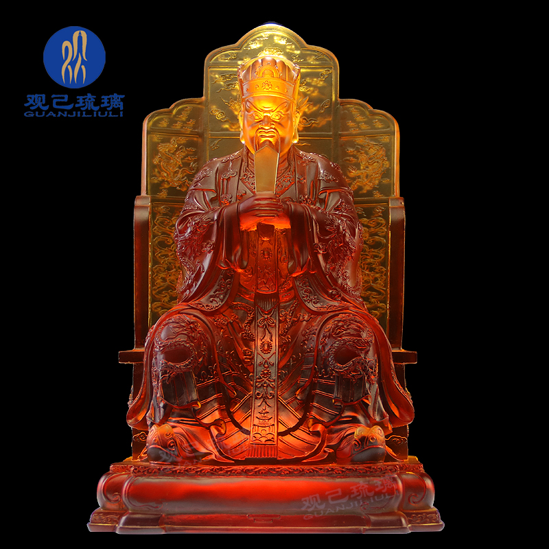 大号琉璃龙五爷佛像摆件