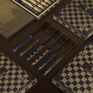 【6支装】GYN品牌长头牙刷家庭旅行男女软毛成人宽头超细量贩装