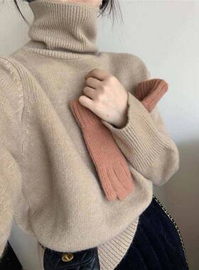 高套毛衣20女2年4秋季慵懒风软糯宽A冬AS内搭高松ZBU领领头针织打