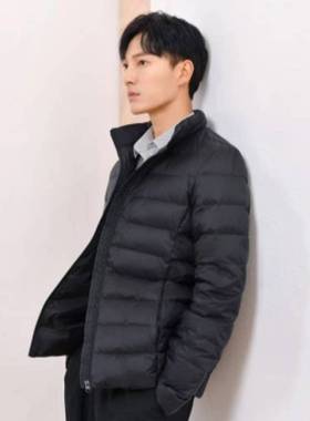 独等/UCUB 95白鸭绒2025新款连帽羽绒服男冬季加厚修身短款排骨服