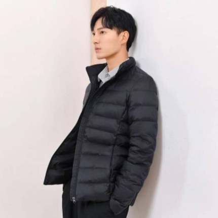 独等/UCUB 95白鸭绒2025新款连帽羽绒服男冬季加厚修身短款排骨服