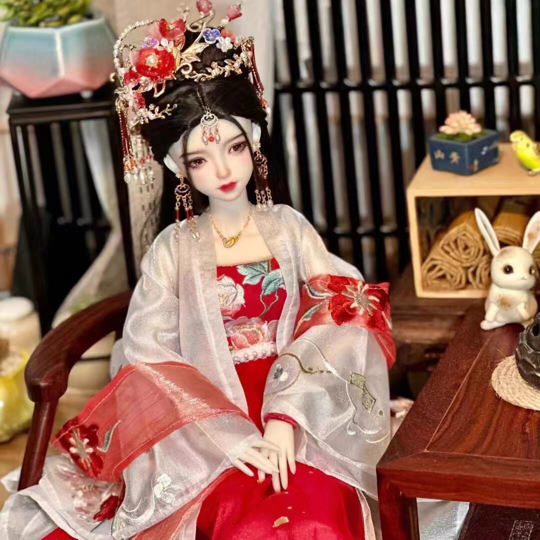纯古风巴比娃娃高颜值汉服古装女孩萝莉可换装关节可动手办盲盒礼