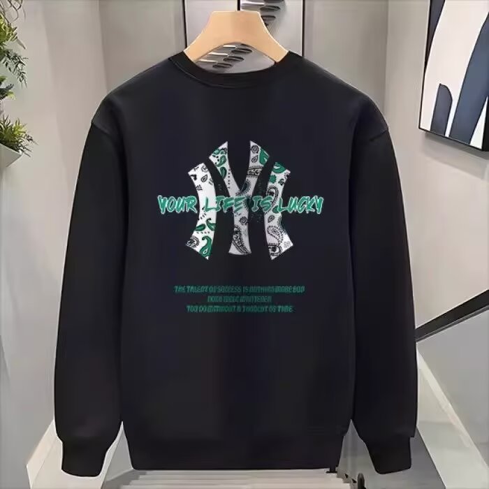 【一折专区】奥特莱斯秋冬新款重磅潮流圆领套头卫衣大码衣简约男