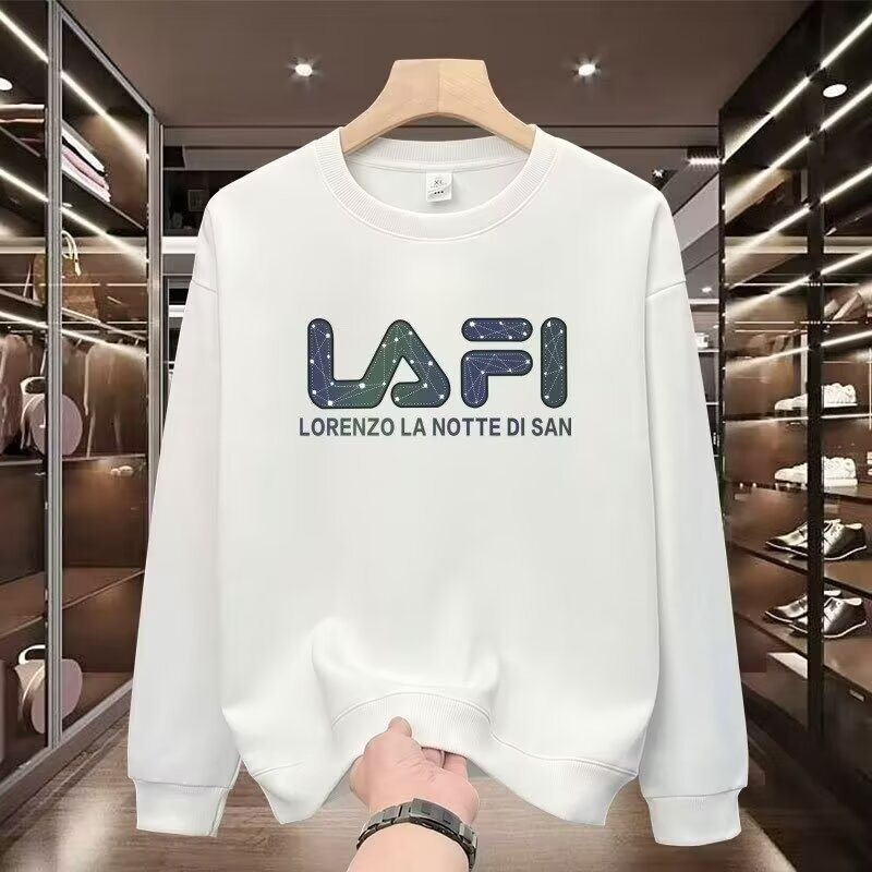 【一折专区】奥特莱斯秋冬新款重磅潮流圆领套头卫衣大码衣简约男