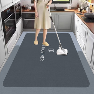 厨房地垫防滑防油可擦免洗吸水家用脚垫耐脏大面积满铺地毯硅藻泥