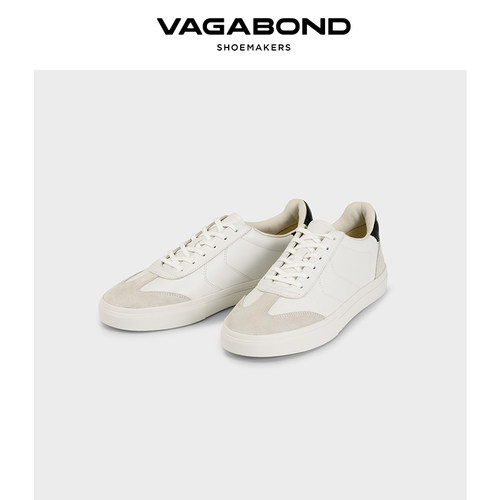 Vagabond牛皮平底系带德训鞋