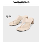 Vagabond 2026春夏新品 EVIE女士牛皮夹趾高跟凉鞋 休闲露趾拖鞋