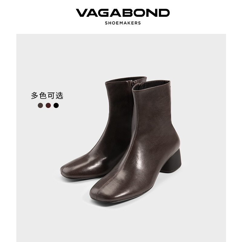 VagabondLIVIA圆头粗跟时装靴