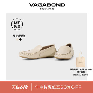 Vagabond MIKA女士羊皮蛇纹乐福鞋一脚蹬休闲驾车鞋2026春夏新品