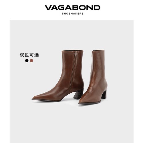 VagabondILONA尖头粗跟西部靴