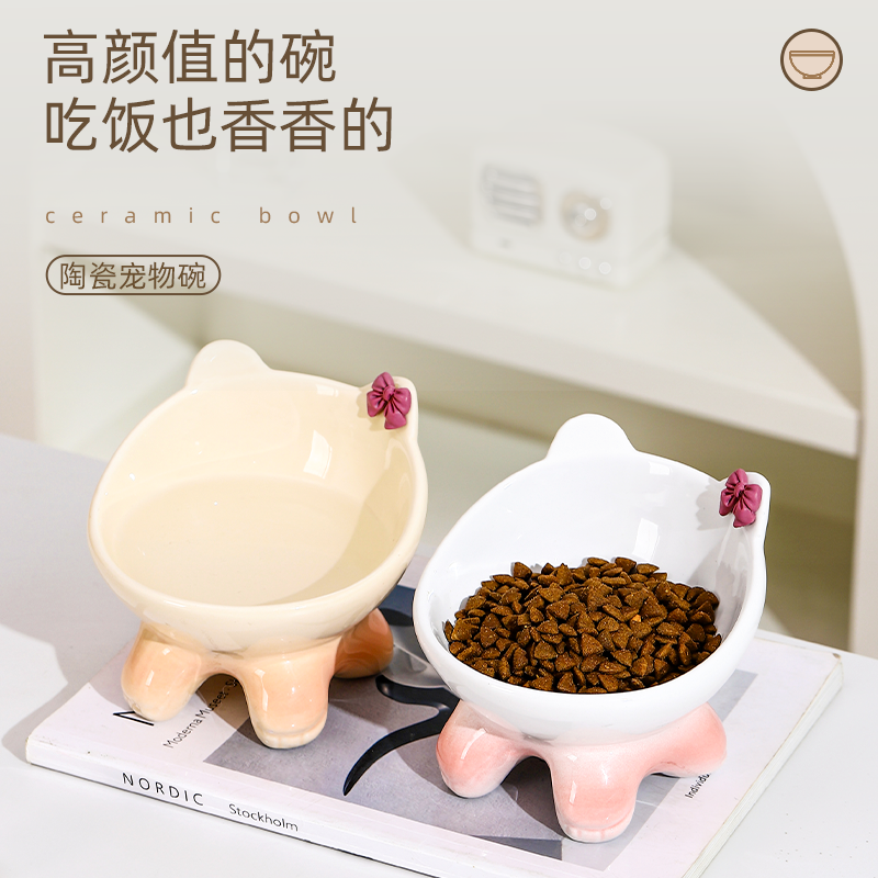 陶瓷猫碗猫盆狗碗猫咪碗宠物碗