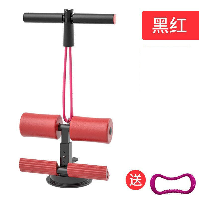 仰卧起坐辅助器吸盘式脚蹬拉力器家用懒人健身器材健腹器吸地式拉