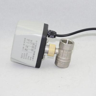 微型电动阀门白钢海水用耐腐蚀酸碱304不锈钢二通球阀DN152025三