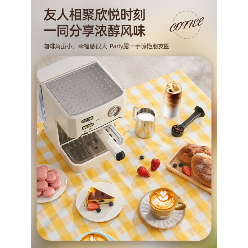 咖啡机小型家用全半自动办公室美意式蒸汽oother/其他 其他/other