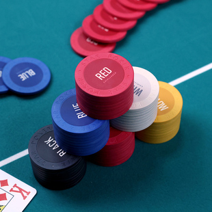 德州扑克陶瓷筹码无面值43mm大尺寸高端棋牌室用陶瓷筹码（纯臻）