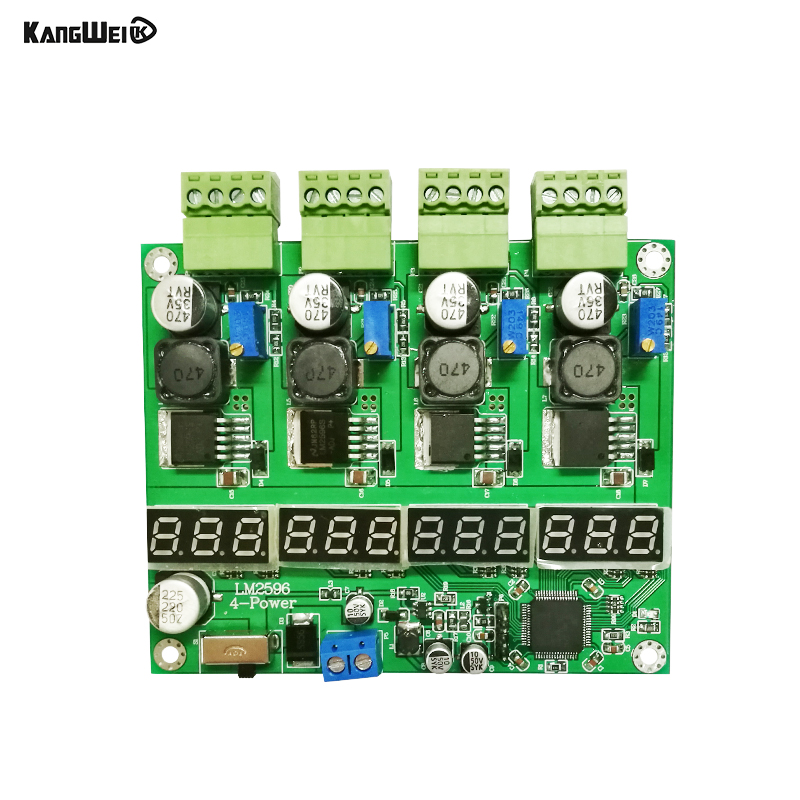 极速LM2596多路开关电r源 数显电源模组裸板 DCDC四路ADJ可调降压