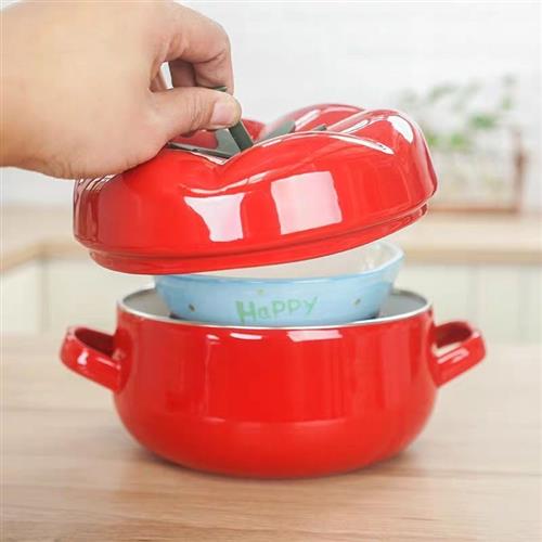 极速西红柿锅1g8cm20cm22cm搪瓷汤锅15L2L4L平底炖锅火锅泡面碗