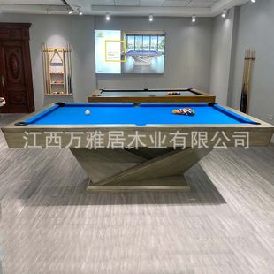 现代台球桌美式 高端北美红橡木别墅家用球房俱乐部pooltable