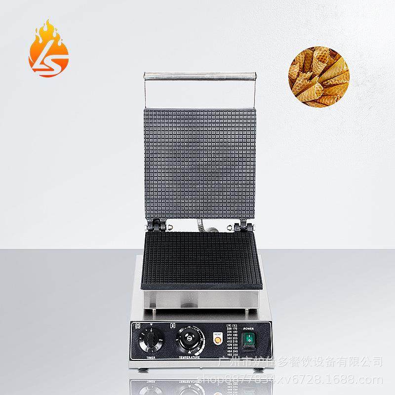 跨境商用雪糕皮机方形脆皮机冰淇淋甜筒小吃蛋卷机圆形雪糕皮机器