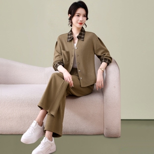 休闲运动套装女2026春装减龄时尚洋气韩版高级感慵懒风妈妈两件套