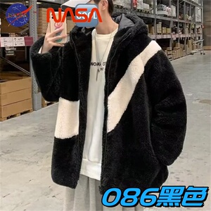 TL NASA联名男女情侣羊羔绒外套秋冬季潮牌摇粒绒卫衣春秋装上衣