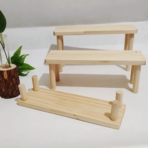 实木长方形收纳架桌面首饰摆件阶梯展示架置物架手办展示架圆桌腿