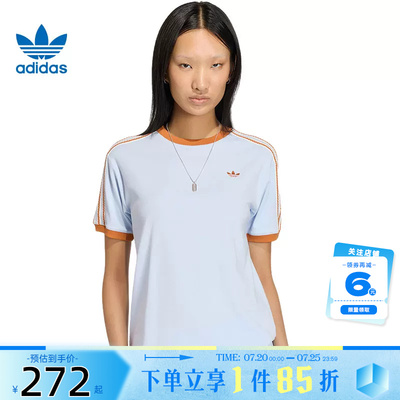 adidas阿迪达斯三叶草夏季女子运动休闲短袖T恤KY8125