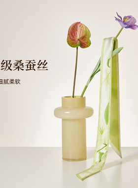 万物生twilly真丝丝巾长条腰带女款配裙子长条绑发绑包高级感飘带