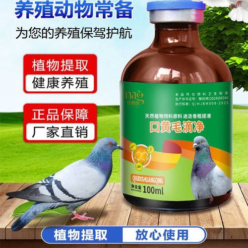 斗鸡喉内白点口黄 鸽子口黄净 鸽子口黄专用 赛鸽毛滴