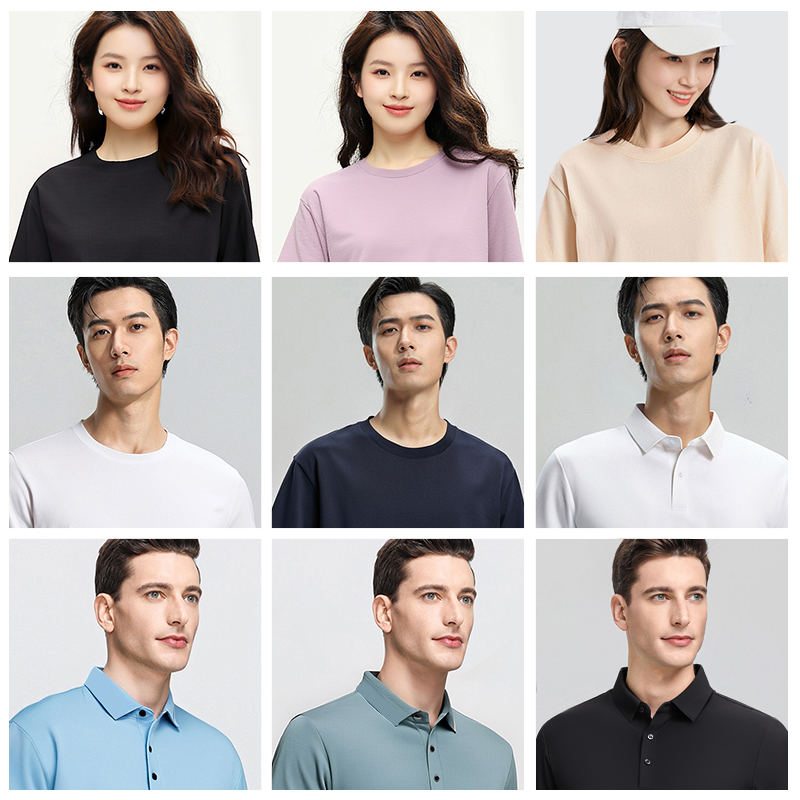 雅鹿短袖T恤男女POLO衫夏季新疆棉黑科技防蚊虫防晒休闲裤打底t