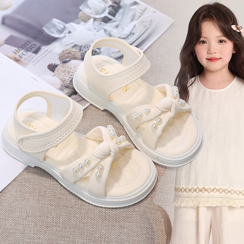 女童凉鞋2026夏季新款儿童运动中大童露趾沙滩凉拖女孩时尚软底