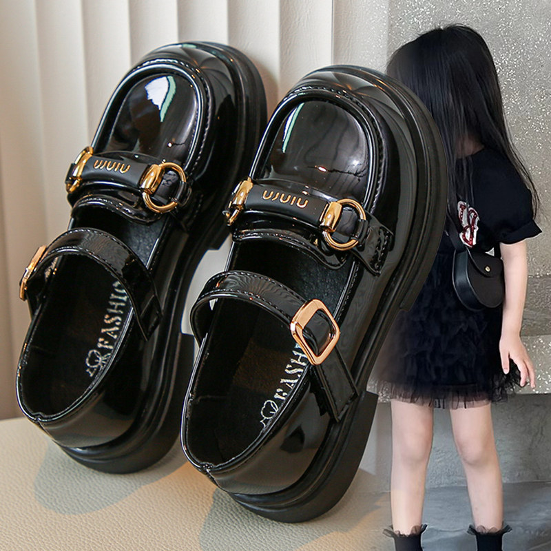 女童小皮鞋2025春秋新款儿童鞋子软底公主鞋英伦风夏季黑色单鞋潮