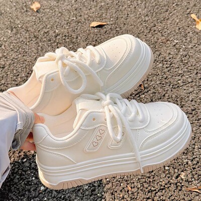女童鞋子2026新款儿童运动鞋舒适小白鞋低帮系带休闲鞋女孩板鞋