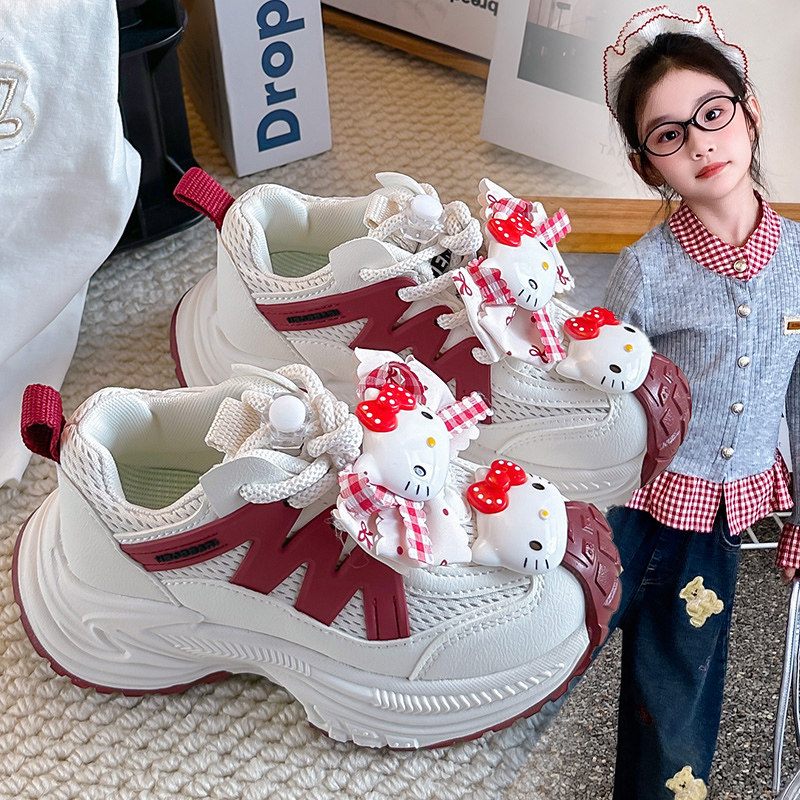 女童库洛米卡通装饰潮酷老爹鞋2026春秋爆款儿童减震耐磨运动鞋子,童鞋/婴儿鞋/亲子鞋,运动鞋,淘宝优惠券,粉丝福利购,淘宝优惠卷