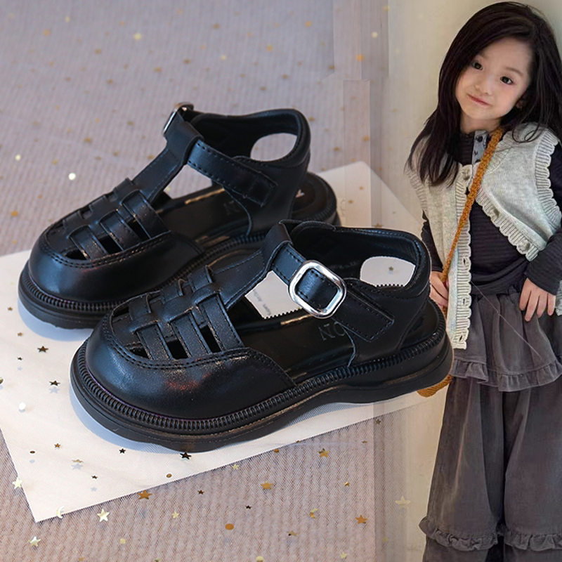 女童宝宝2026夏季新款包头凉鞋小童日常百搭软底轻便韩版公主鞋潮