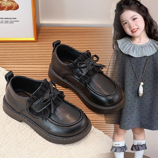 女童时尚潮款甜美英伦风公主鞋中大童女孩2026春秋新款百搭小皮鞋