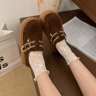 儿童2026春季新款厚底增高松糕底单鞋百搭鞋子女童时尚软底低帮鞋