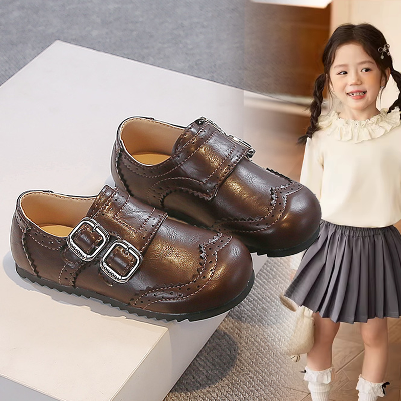 女童宝宝2026春秋新款软底轻便平底鞋小童复古英伦风洋气公主皮鞋