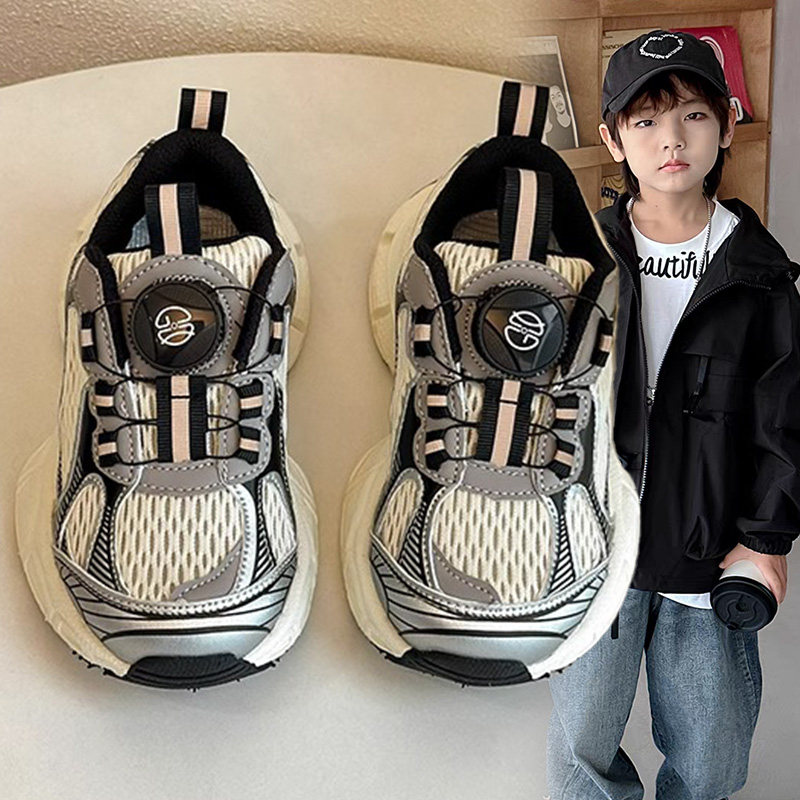 软底男童选纽鞋老爹鞋儿童运动鞋网面透气2026秋季新款时尚潮流鞋