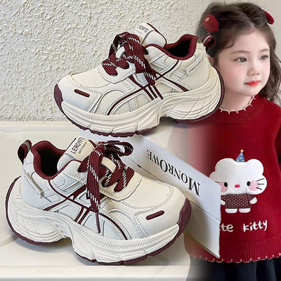 女童2026春季新款运动潮流儿童厚底老爹鞋洋气软底炸街爆款跑步鞋
