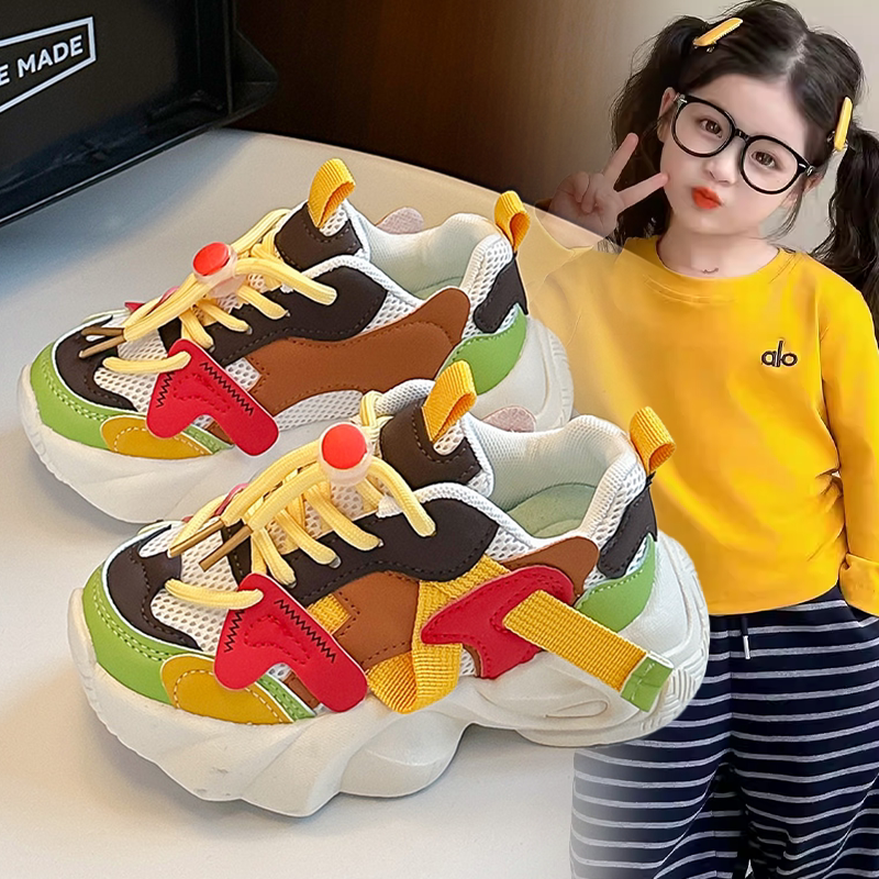 儿童2026春秋新款小众洋气户外运动跑步鞋中大童女款时尚休闲童鞋