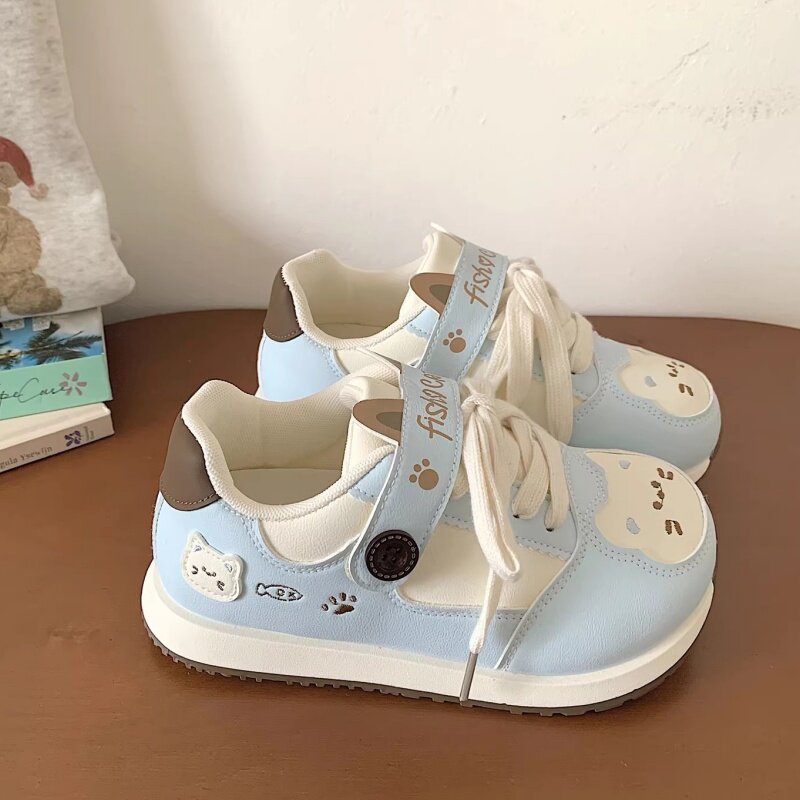 时尚女款韩版小众洋气圆头可爱阿甘鞋中大童女孩2026春秋新款鞋子